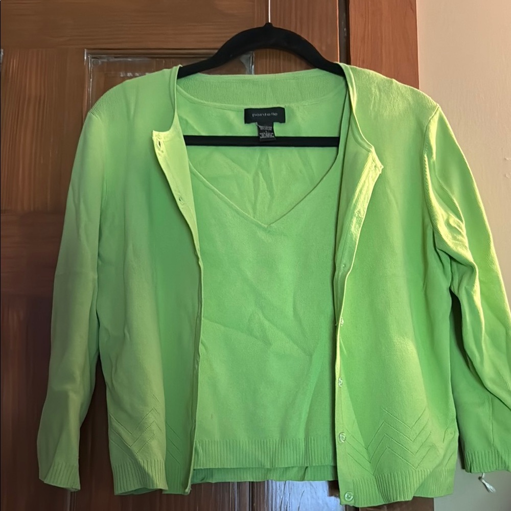 Green Lightweight Tank top & Jacket